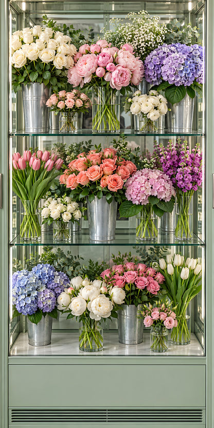Florist Flower Cooler fridge wrap full design