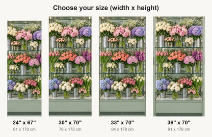 Florist Flower Cooler fridge wrap available sizes 24, 30, 33 and 36 inch