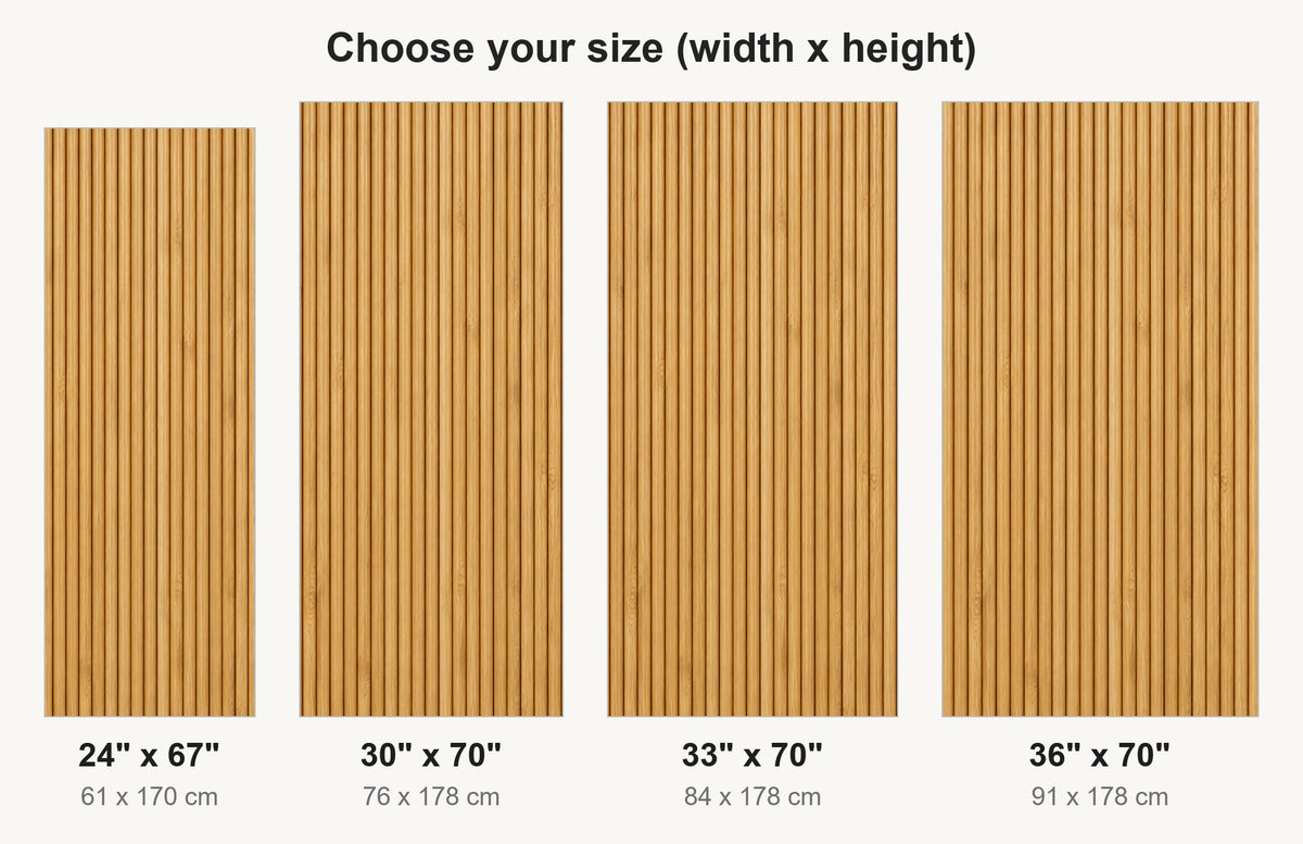 Fluted Oak fridge wrap available sizes 24, 30, 33 and 36 inch