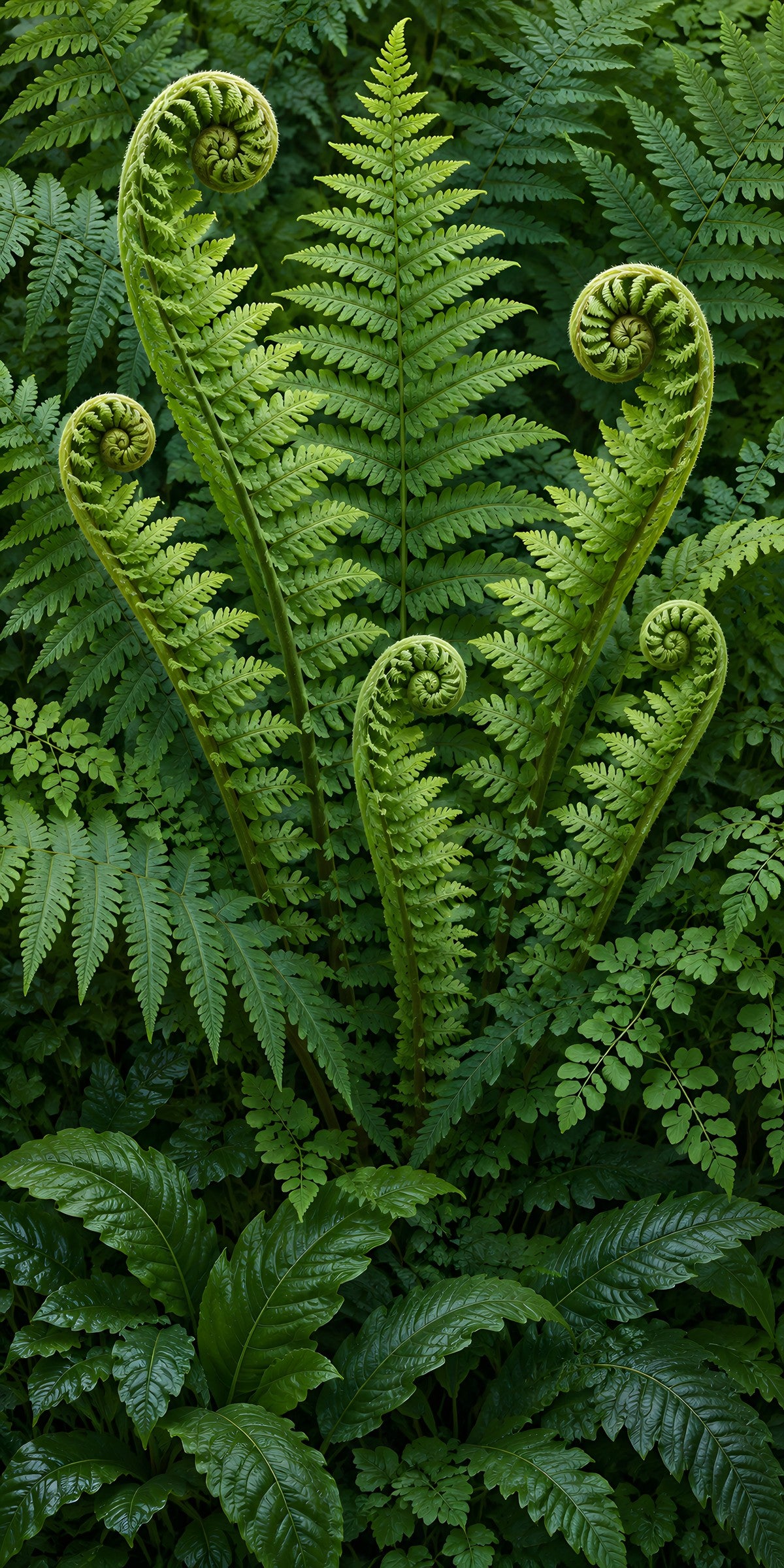 Forest Ferns fridge wrap full design