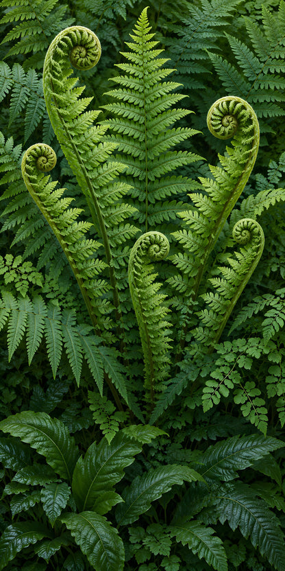 Forest Ferns fridge wrap full design