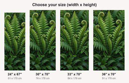 Forest Ferns fridge wrap available sizes 24, 30, 33 and 36 inch