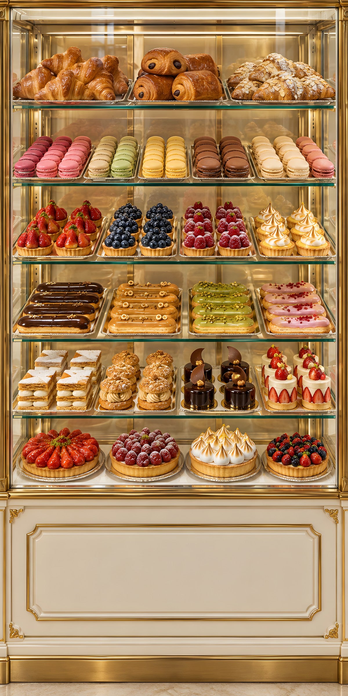 French Pastry Display Case fridge wrap full design