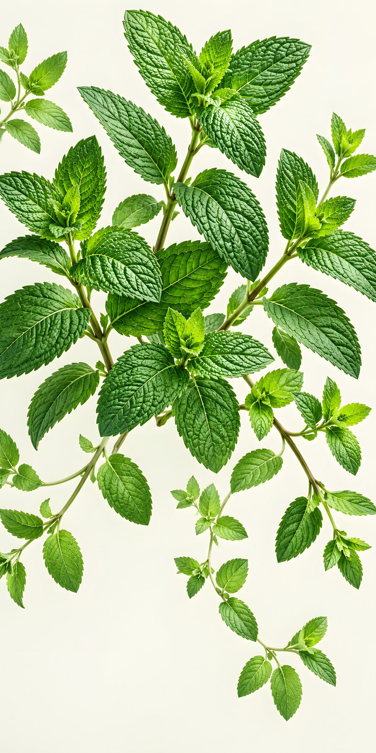 Fresh Mint Leaves fridge wrap full design