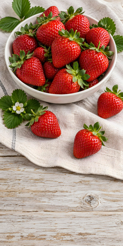 Fresh Strawberries fridge wrap full design