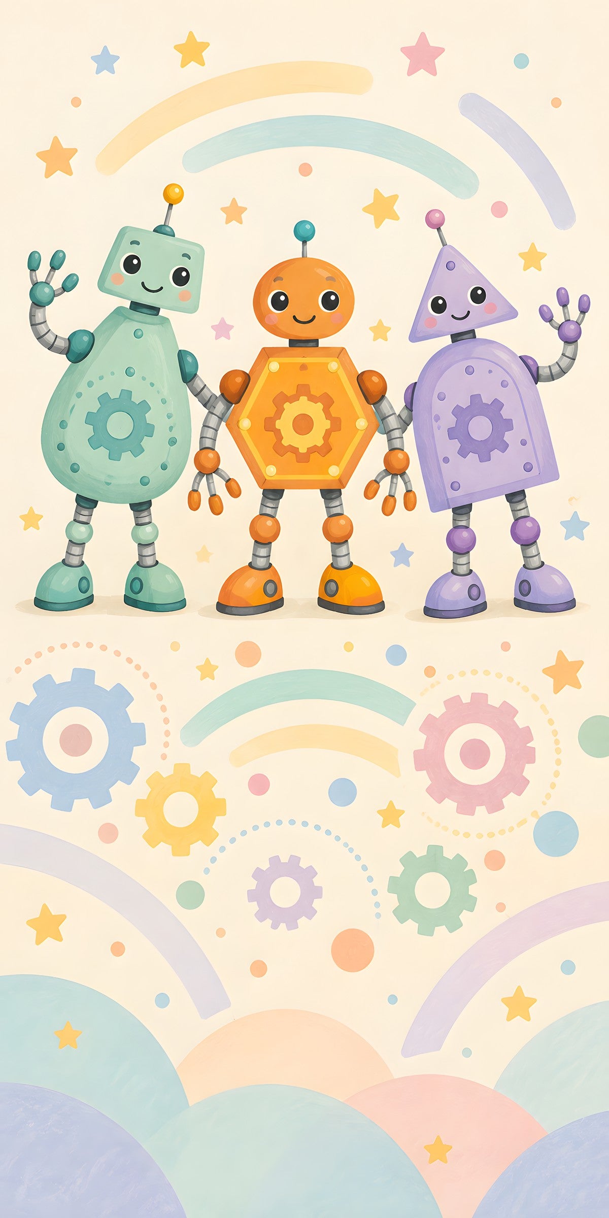 Friendly Robots fridge wrap full design