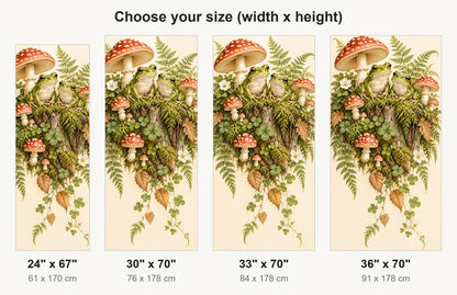 Frogs & Toadstools fridge wrap available sizes 24, 30, 33 and 36 inch