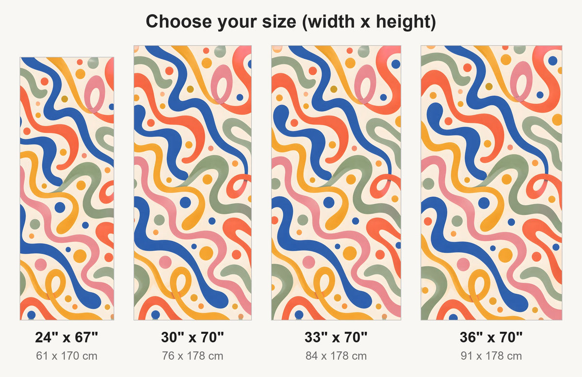 Fun Haus Squiggles fridge wrap available sizes 24, 30, 33 and 36 inch