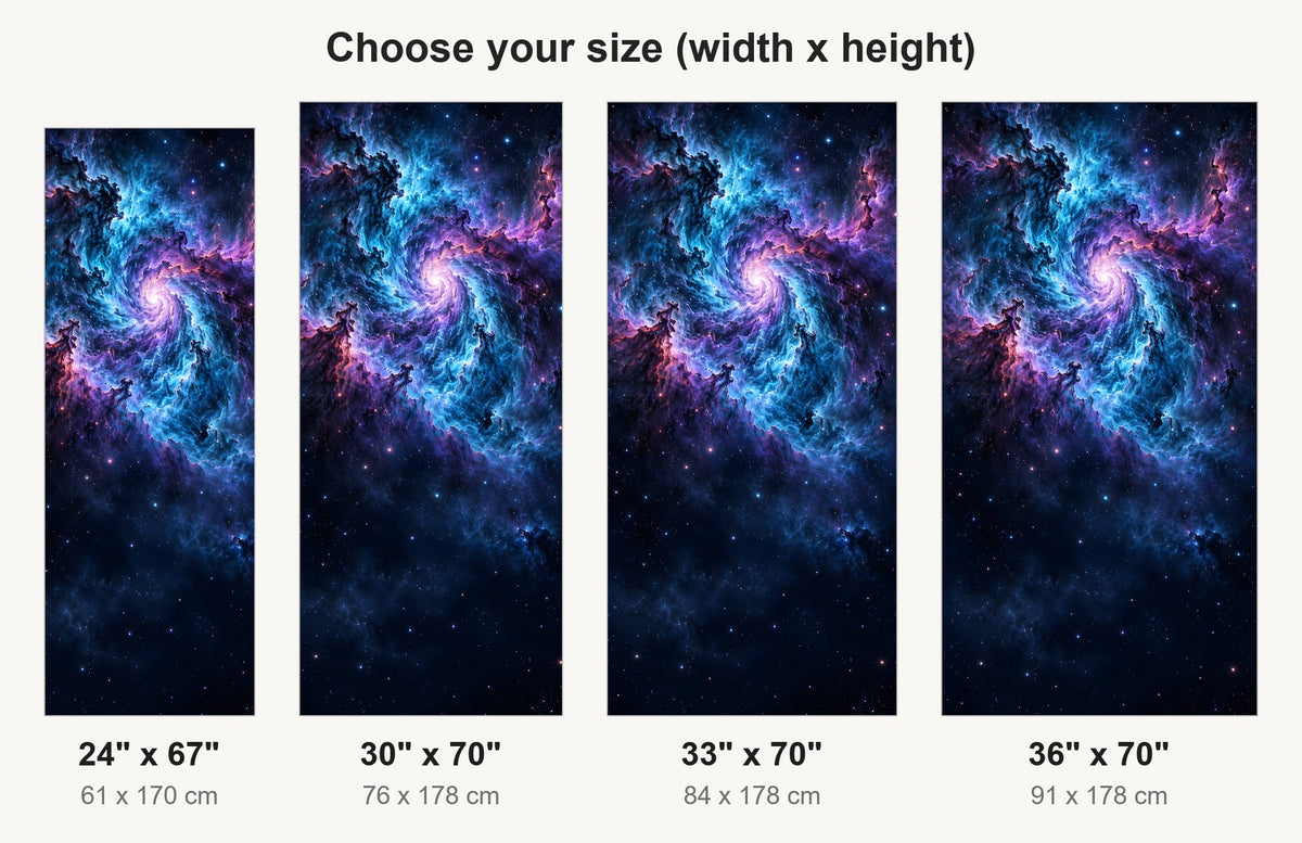 Galaxy Nebula fridge wrap available sizes 24, 30, 33 and 36 inch