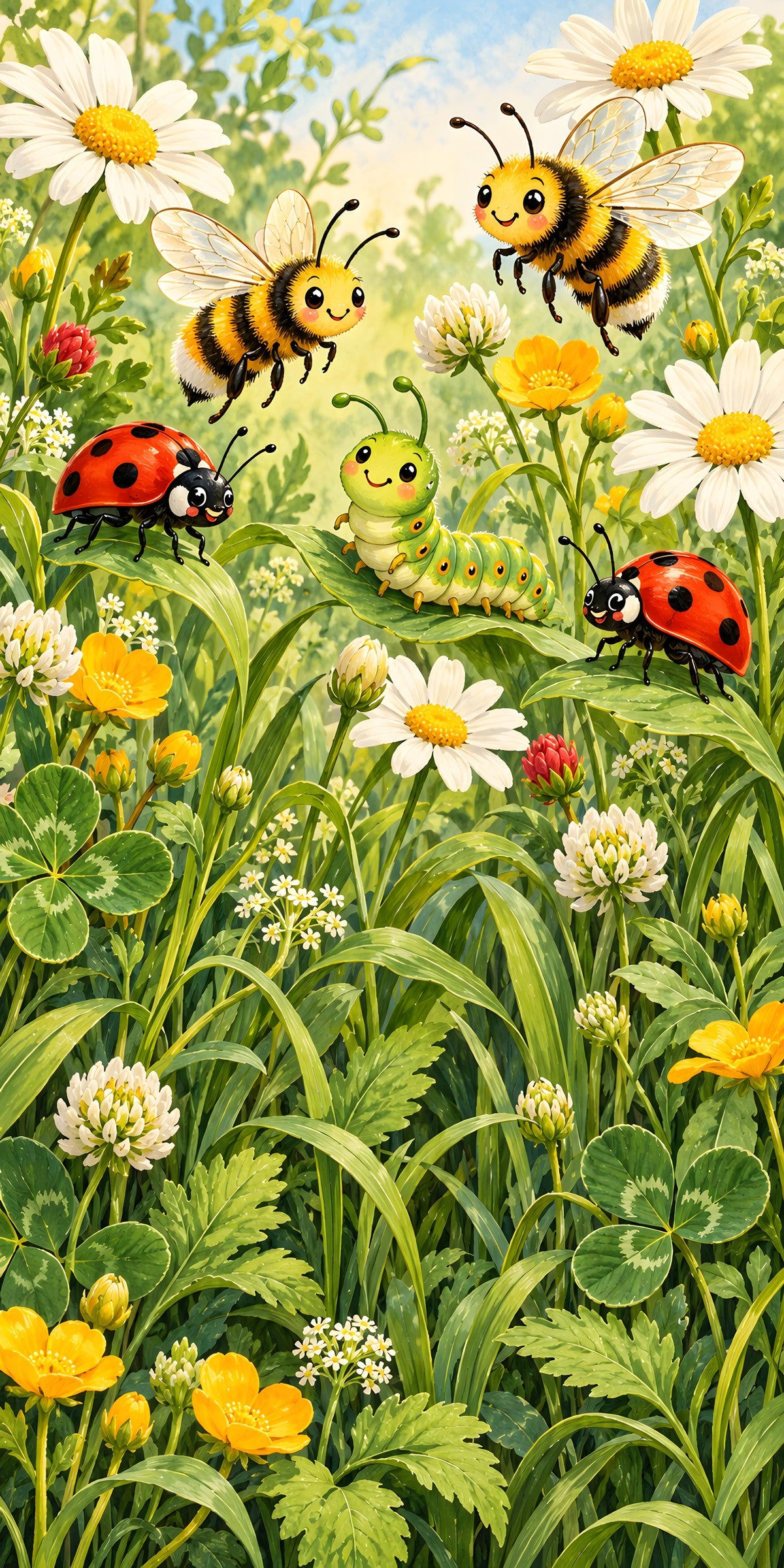 Garden Bugs Explorer fridge wrap full design