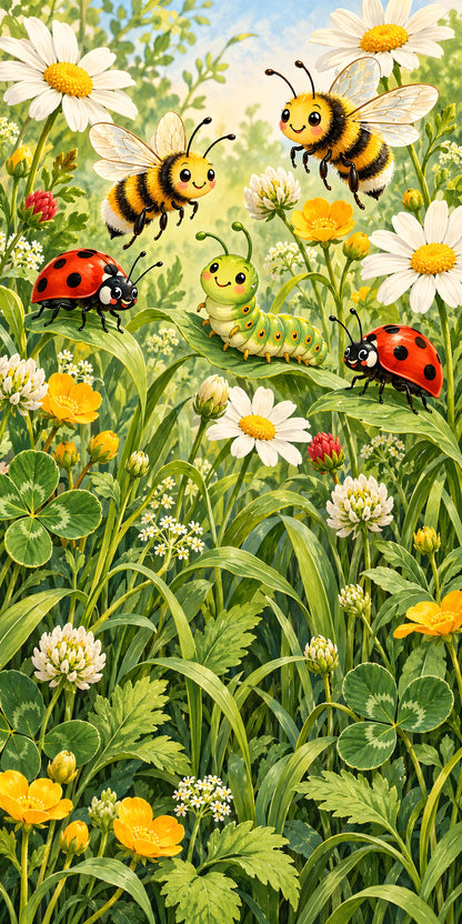 Garden Bugs Explorer fridge wrap full design