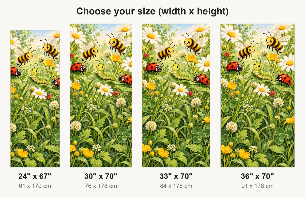Garden Bugs Explorer fridge wrap available sizes 24, 30, 33 and 36 inch