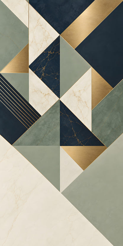 Geometric Triangles fridge wrap full design