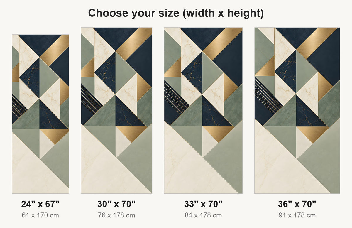 Geometric Triangles fridge wrap available sizes 24, 30, 33 and 36 inch