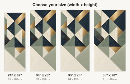 Geometric Triangles fridge wrap available sizes 24, 30, 33 and 36 inch