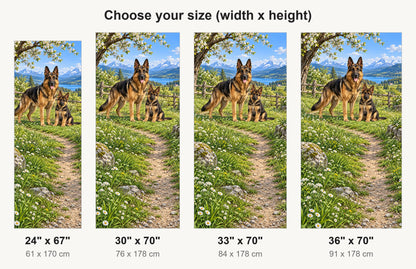German Shepherds fridge wrap available sizes 24, 30, 33 and 36 inch