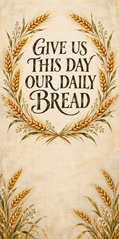 Give Us This Day Our Daily Bread fridge wrap full design
