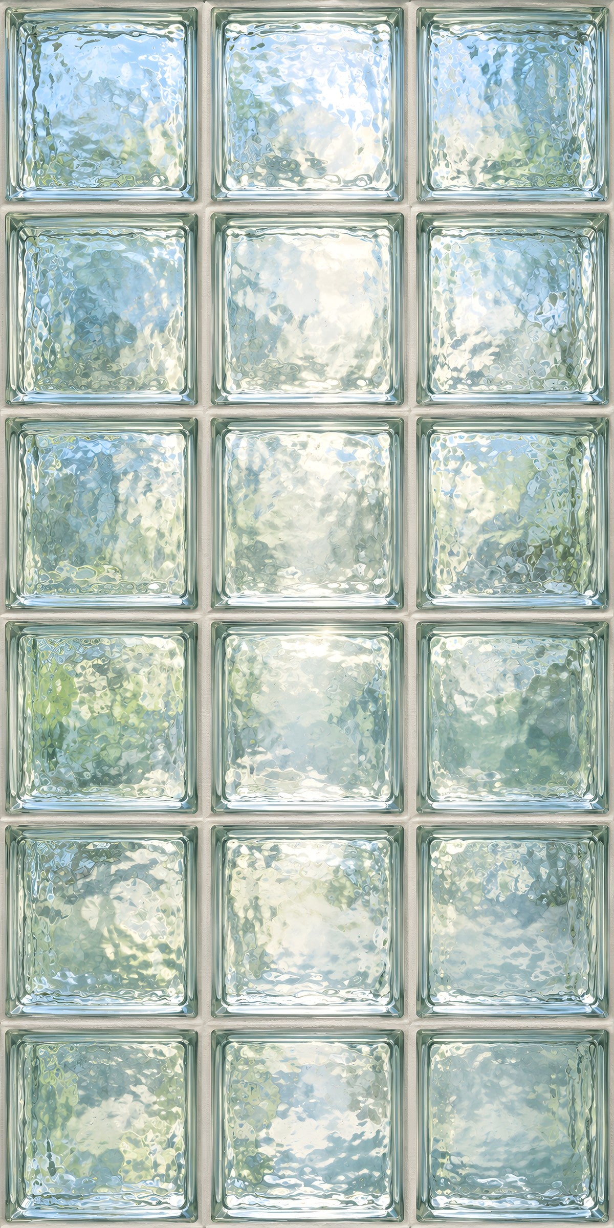 Glass Block Wall fridge wrap full design