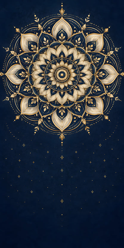 Gold Mandala fridge wrap full design