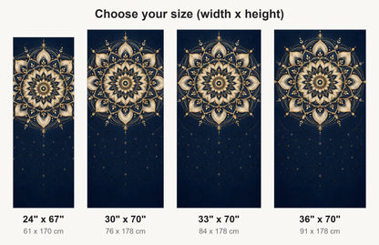 Gold Mandala fridge wrap available sizes 24, 30, 33 and 36 inch
