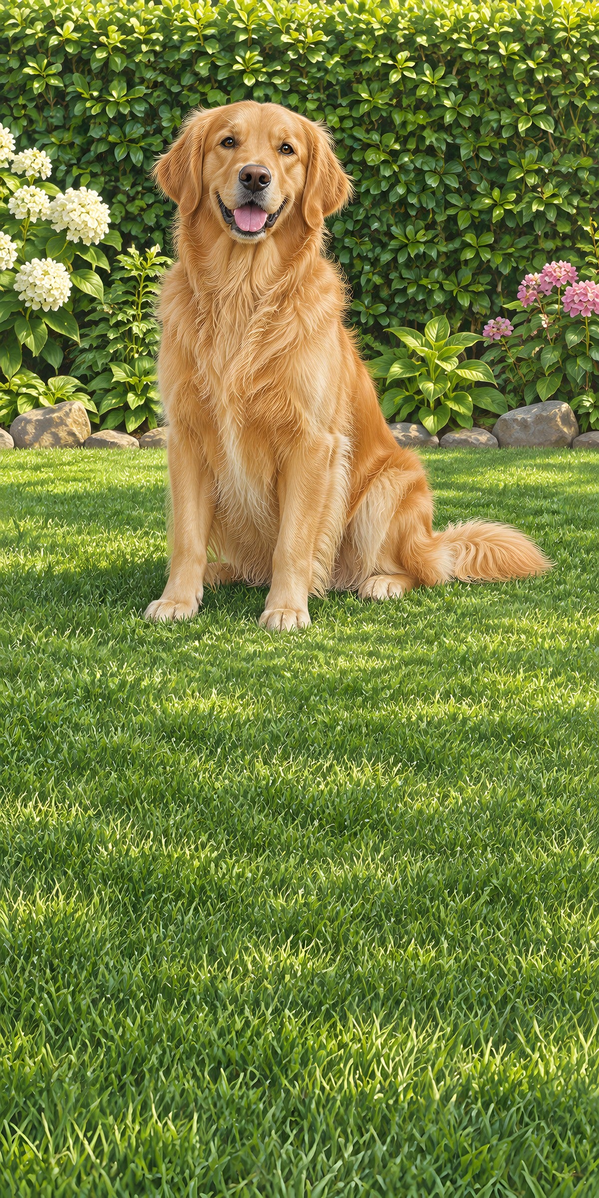 Golden Retriever fridge wrap full design