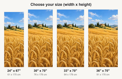 Golden Wheat Field fridge wrap available sizes 24, 30, 33 and 36 inch