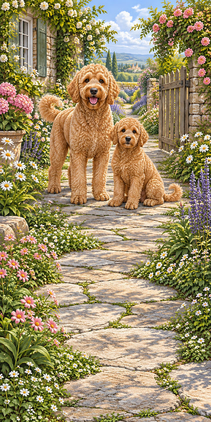 Goldendoodles fridge wrap full design