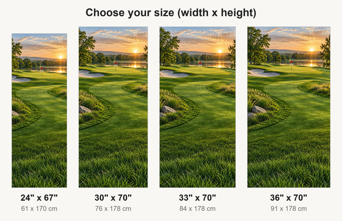 Golf Course Green fridge wrap available sizes 24, 30, 33 and 36 inch
