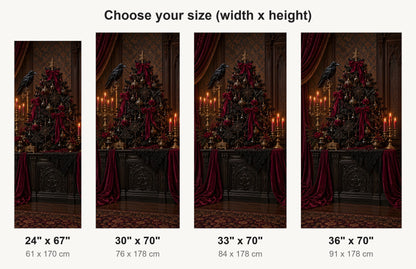 Gothmas Victorian Christmas fridge wrap available sizes 24, 30, 33 and 36 inch