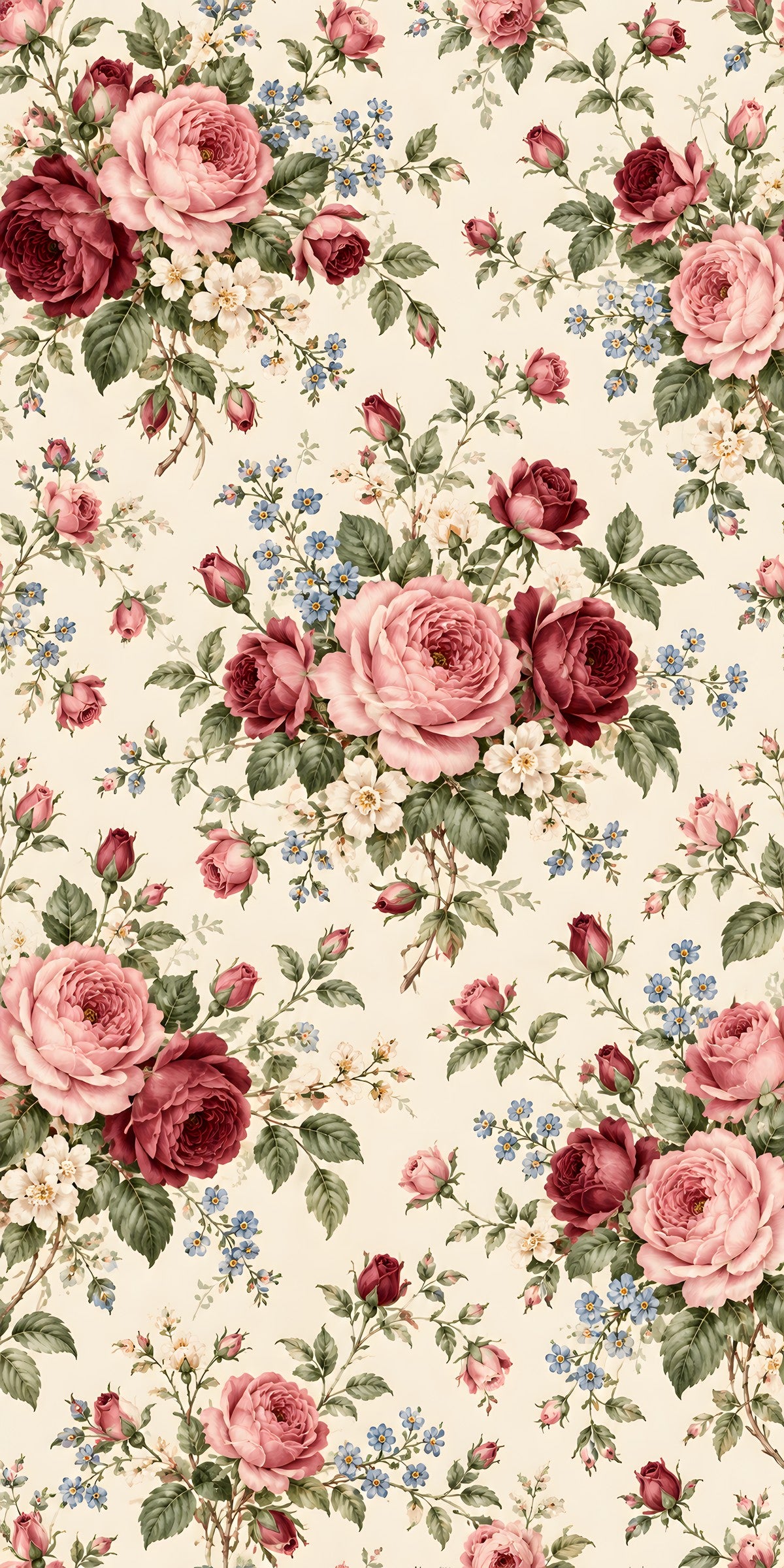 Grandma Chintz Roses fridge wrap full design