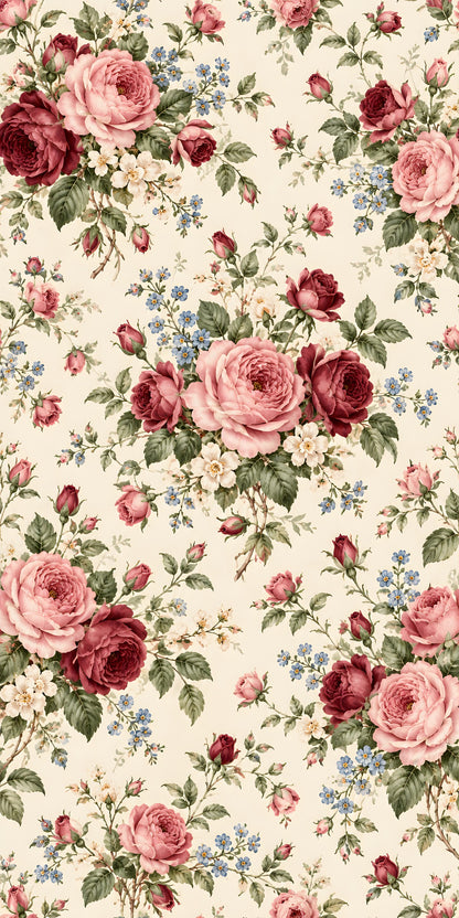 Grandma Chintz Roses fridge wrap full design