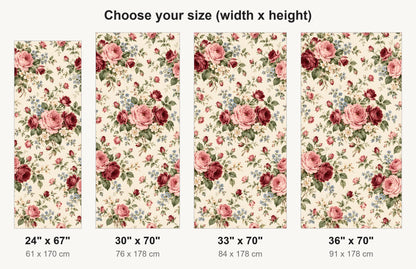 Grandma Chintz Roses fridge wrap available sizes 24, 30, 33 and 36 inch