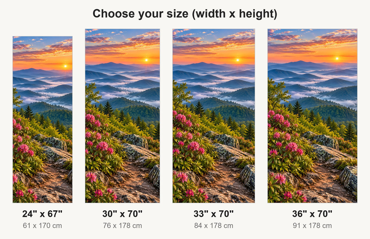Great Smoky Mountains fridge wrap available sizes 24, 30, 33 and 36 inch