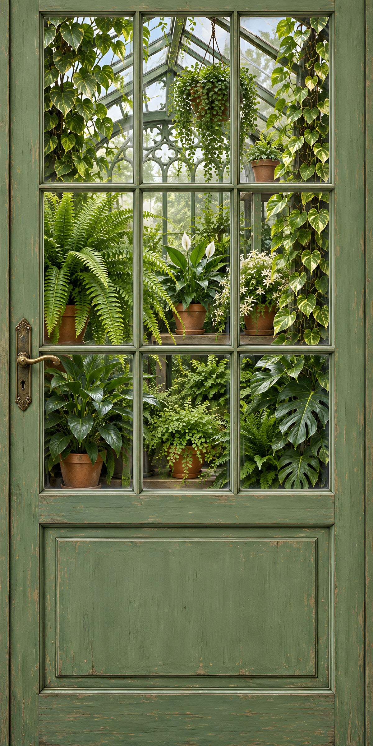 Greenhouse Door fridge wrap full design