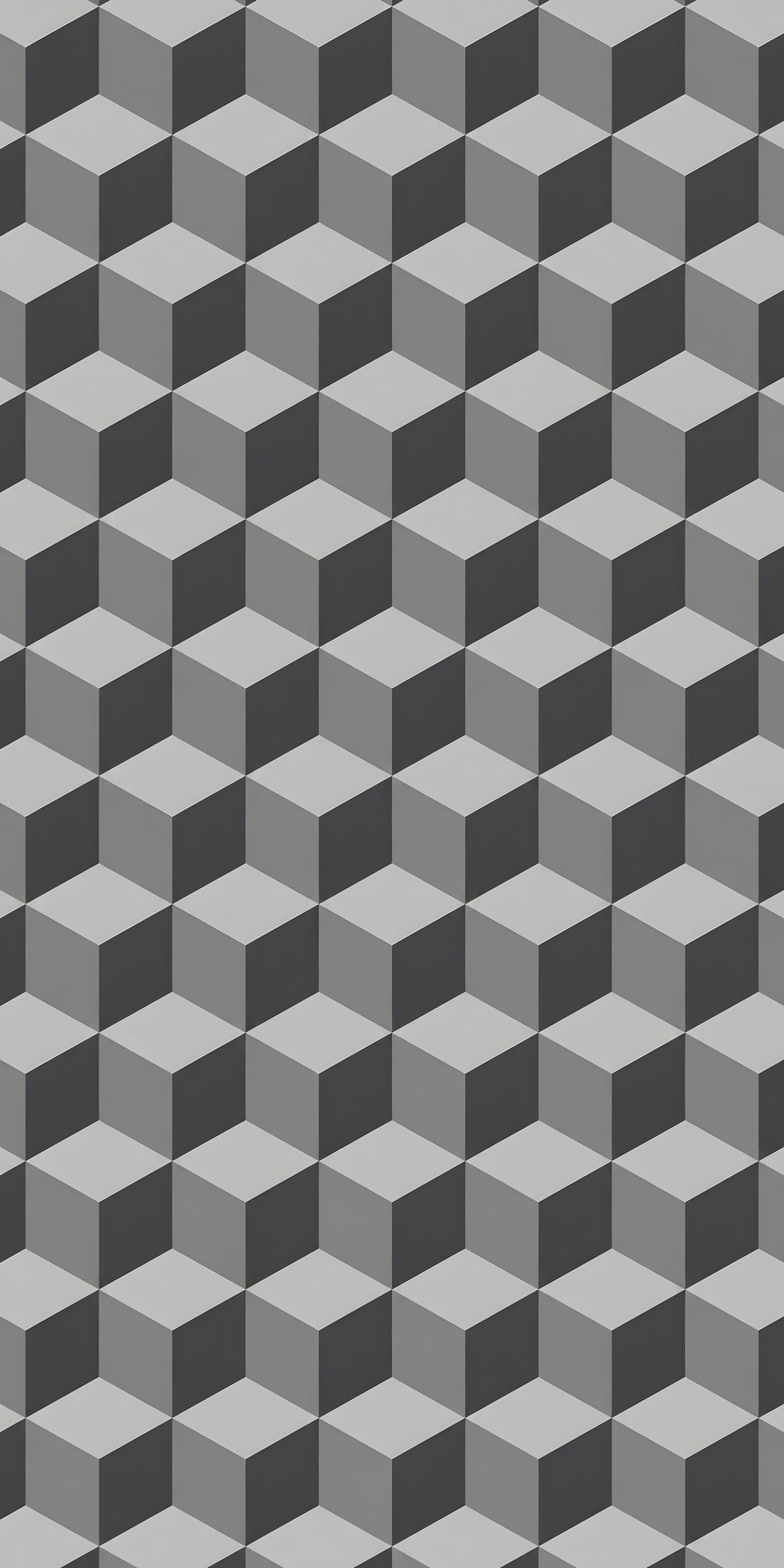 Grey 3D Cubes fridge wrap full design