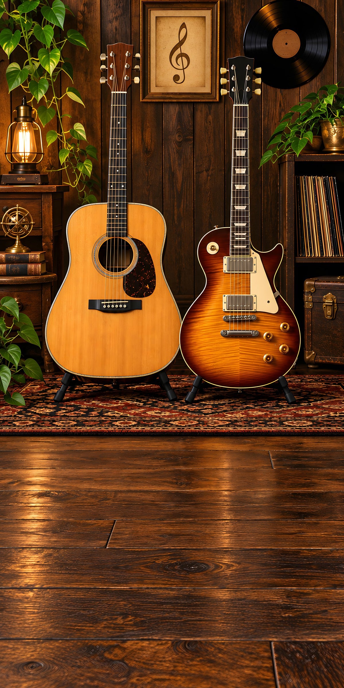 Guitars fridge wrap full design