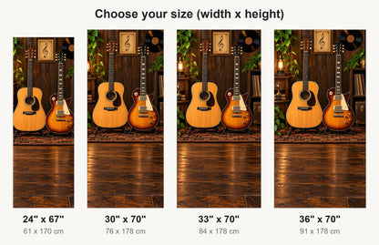 Guitars fridge wrap available sizes 24, 30, 33 and 36 inch