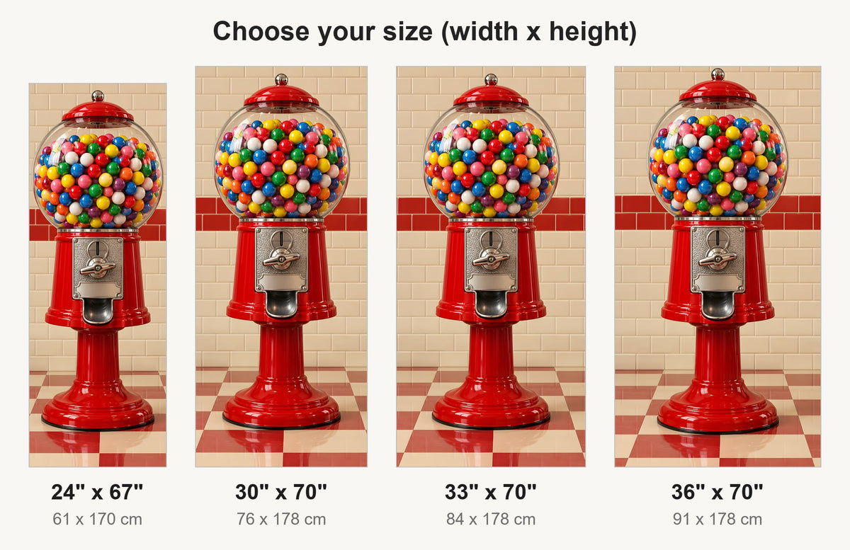 Gumball Machine fridge wrap available sizes 24, 30, 33 and 36 inch