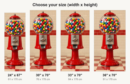 Gumball Machine fridge wrap available sizes 24, 30, 33 and 36 inch