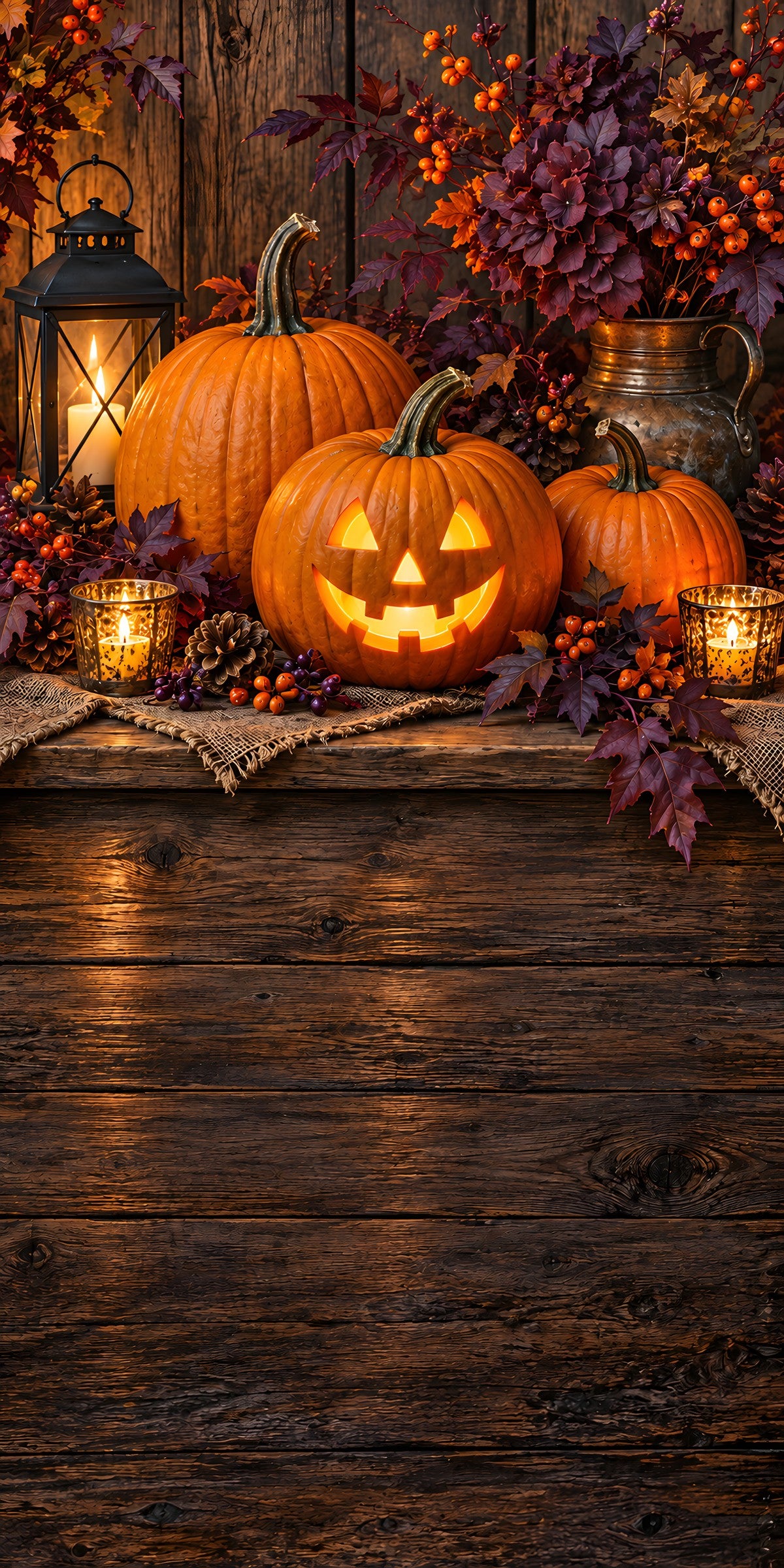 Halloween Pumpkins fridge wrap full design