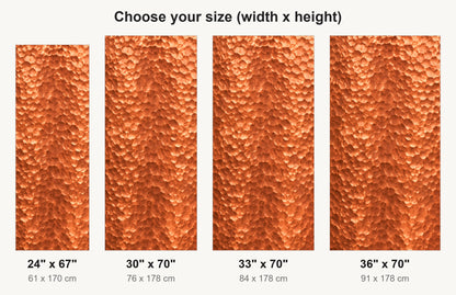 Hammered Copper fridge wrap available sizes 24, 30, 33 and 36 inch
