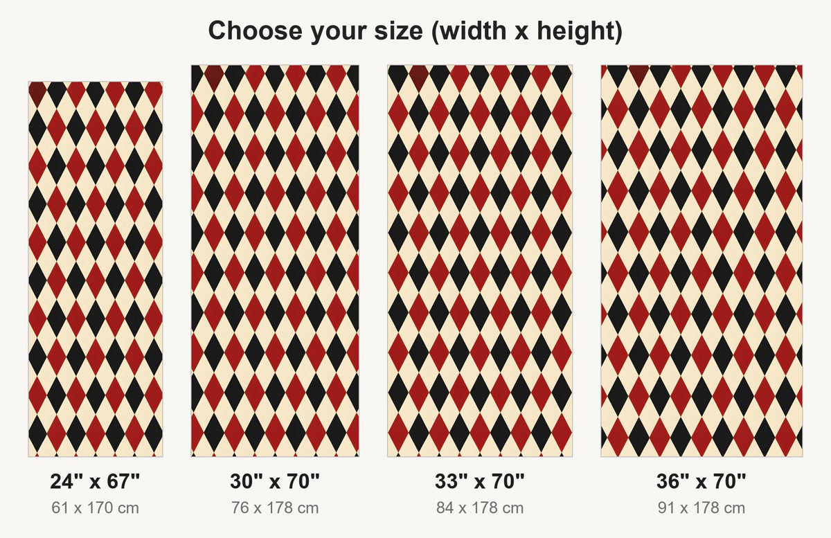 Harlequin Diamonds fridge wrap available sizes 24, 30, 33 and 36 inch