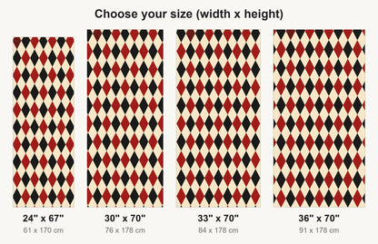 Harlequin Diamonds fridge wrap available sizes 24, 30, 33 and 36 inch
