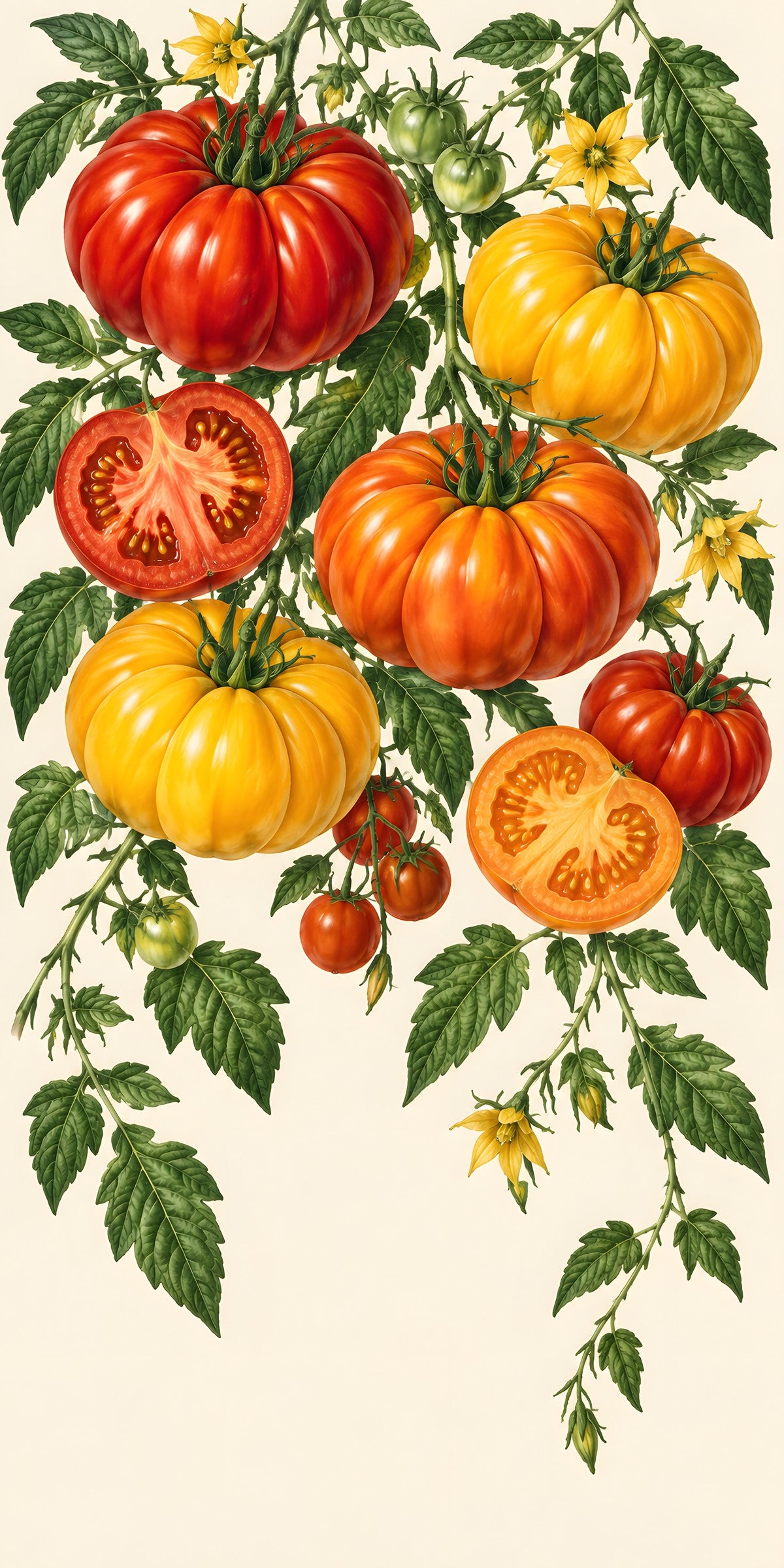 Heirloom Tomatoes fridge wrap full design