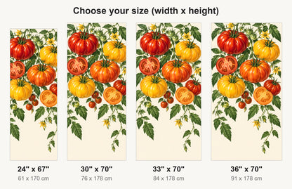 Heirloom Tomatoes fridge wrap available sizes 24, 30, 33 and 36 inch