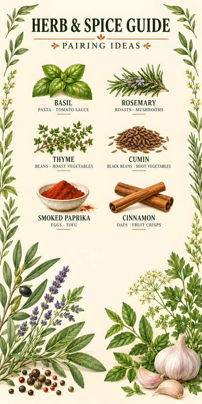 Herb & Spice Guide fridge wrap full design