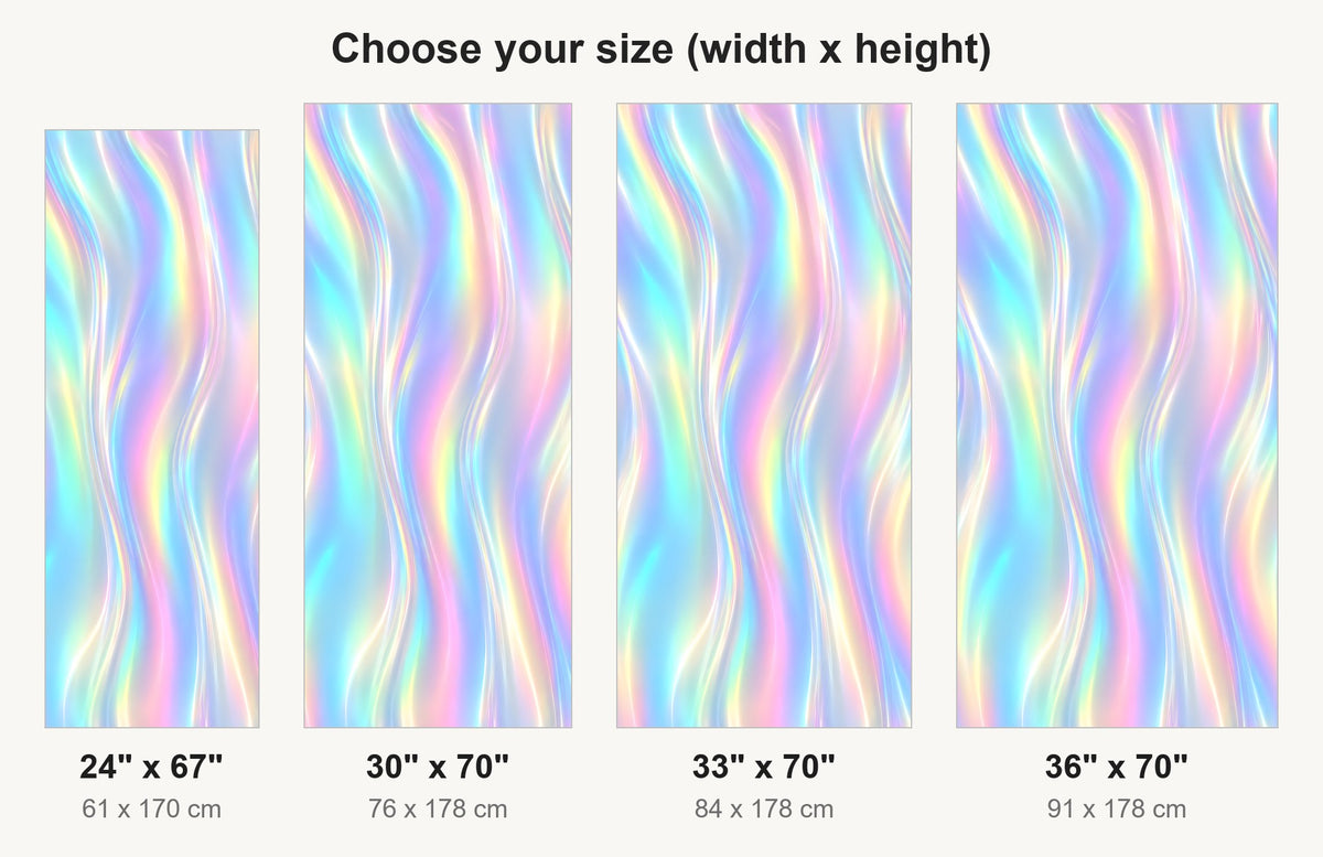 Holographic Look fridge wrap available sizes 24, 30, 33 and 36 inch