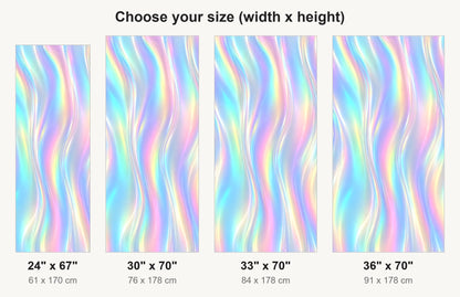 Holographic Look fridge wrap available sizes 24, 30, 33 and 36 inch