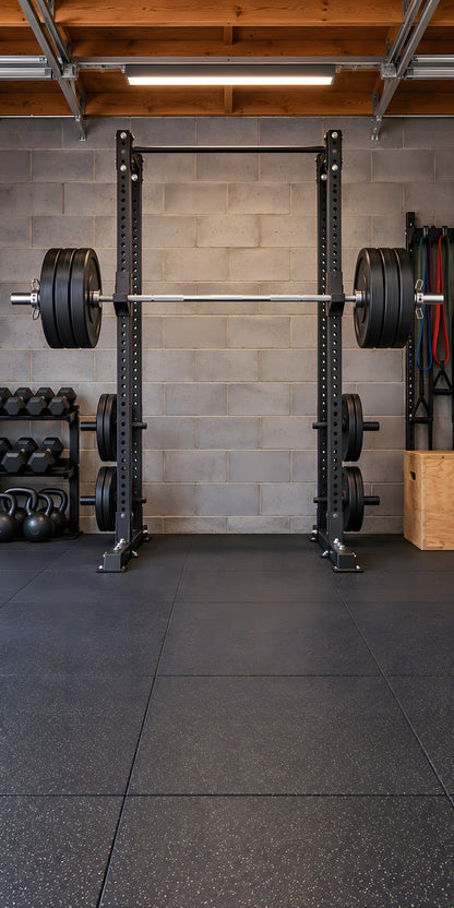Home Gym Barbells fridge wrap full design