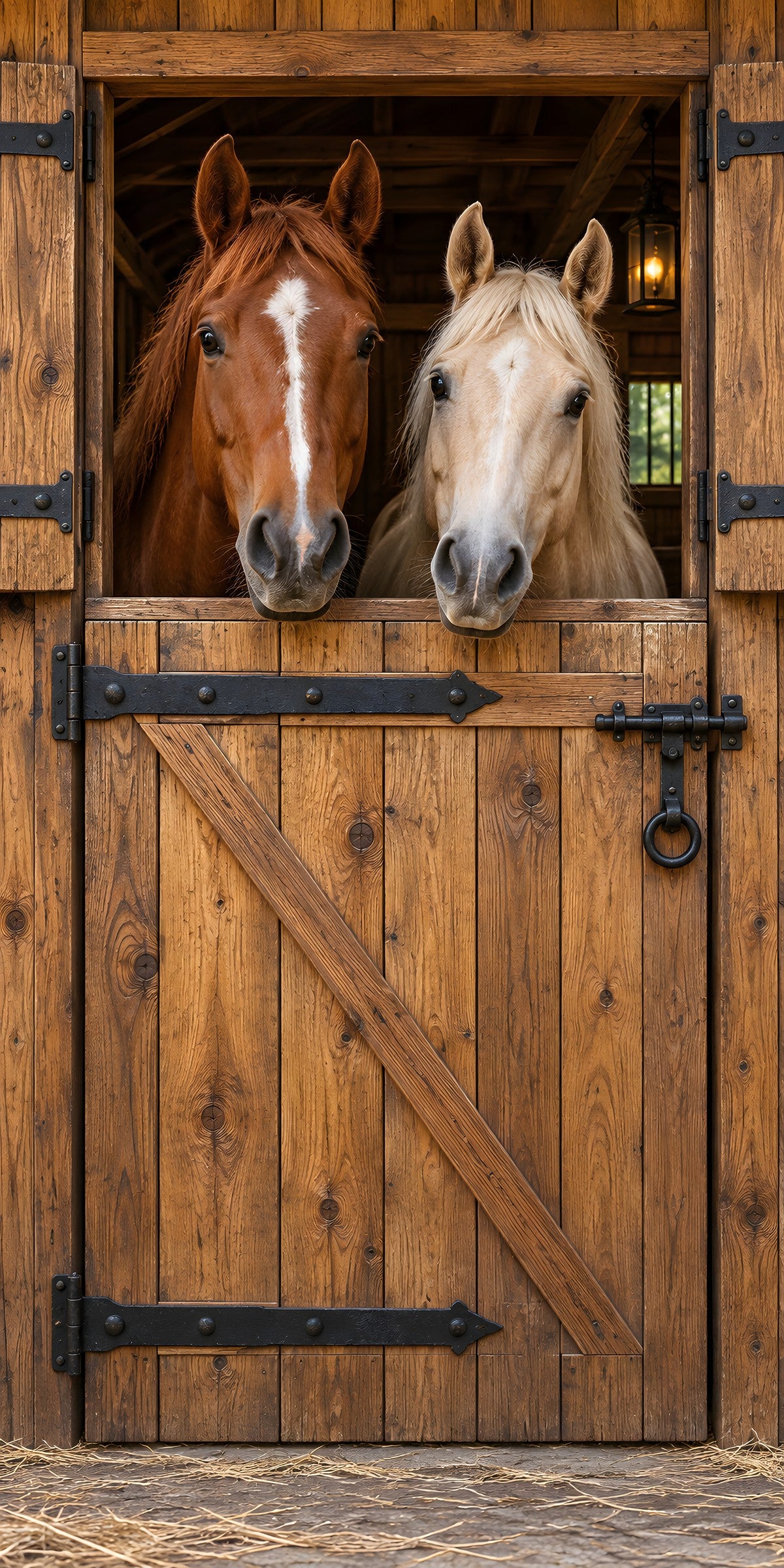 Horse Stable Door fridge wrap full design